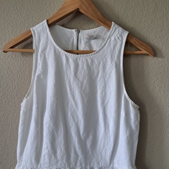 🩵Gap Modern Minimalist Coastal White Sleeveless Mini Dress w/Pockets Size 2 - Picture 4 of 12